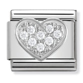 Nomination Composable Classic Link 330304/01 Heart with CZ in 925 Silver